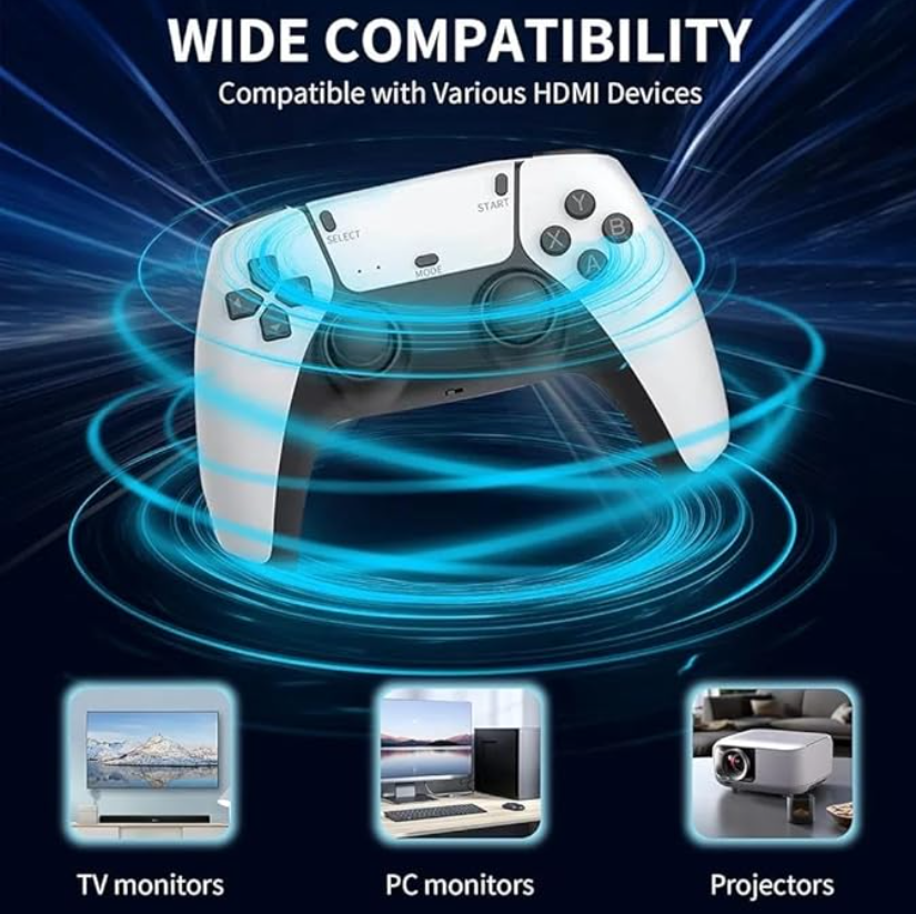 Omnelo™ Game Stick - WIRELESS CONSOLE 30,000+ LICENSED GAMES + 2 FREE CONTROLLERS