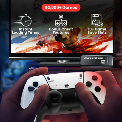 Omnelo™ Game Stick - WIRELESS CONSOLE 30,000+ LICENSED GAMES + 2 FREE CONTROLLERS