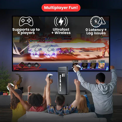 Omnelo™ Game Stick - WIRELESS CONSOLE 30,000+ LICENSED GAMES + 2 FREE CONTROLLERS
